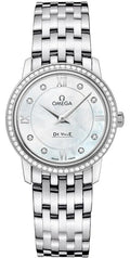 Omega Diamond Bezel Silver Watch