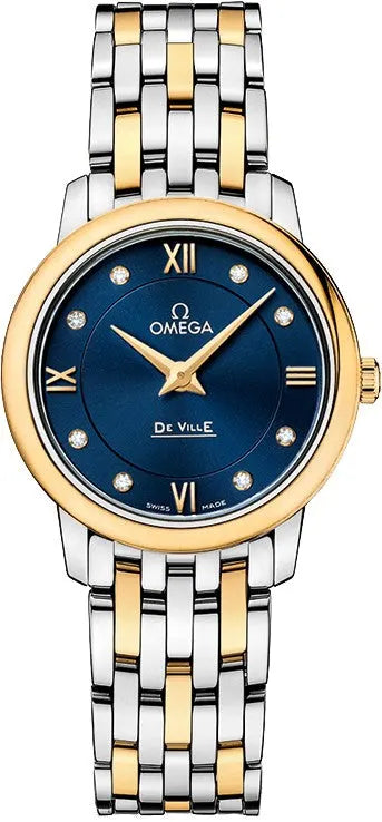 steel Omega De Ville Blue Diamond