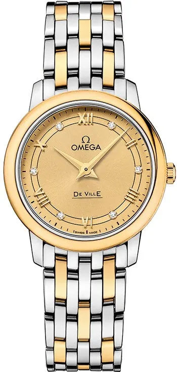 de Omega Champagne Diamond Two-Tone