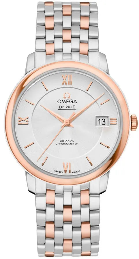 silver Omega De Ville Rose Gold