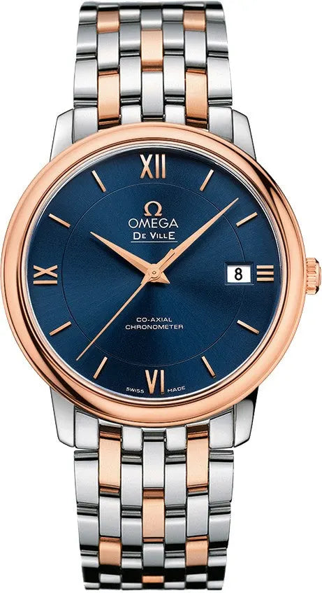 Omega Blue Rose Gold Steel
