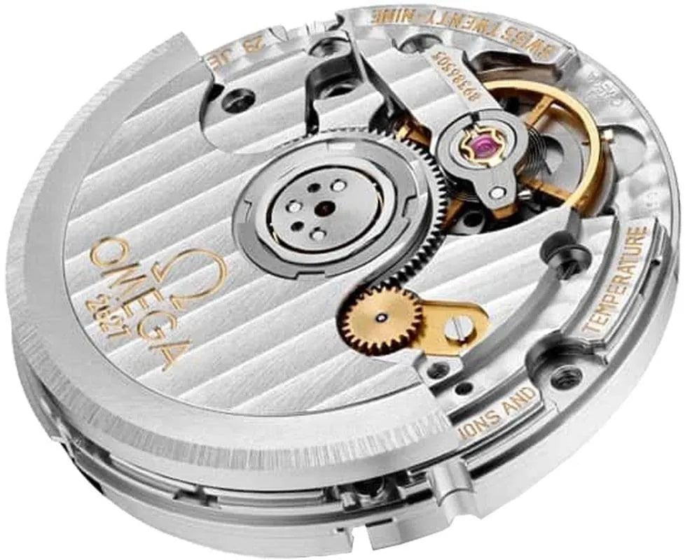 Omega Gold Dial Brown Leather - Hình 3