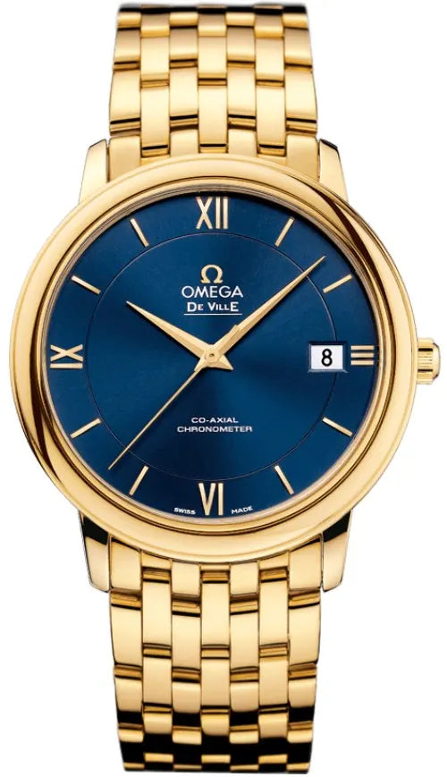 Omega De Ville Blue Dial Gold