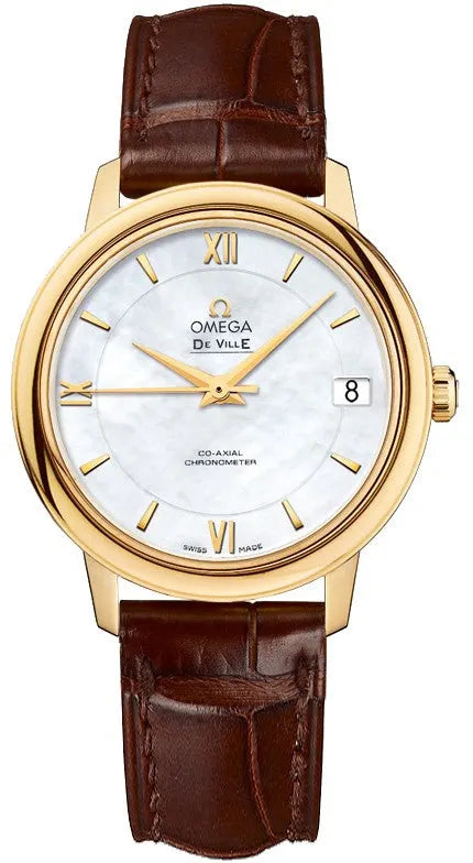 Omega De Ville Gold Brown Leather