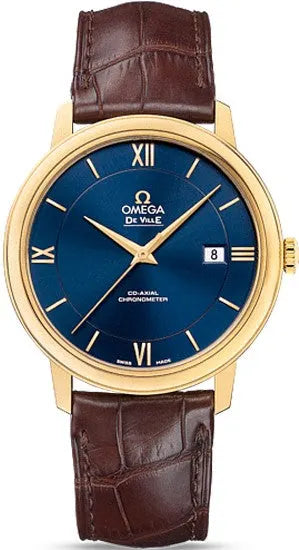 Omega De Ville Blue Dial Gold