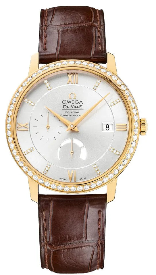 de Omega Diamond Bezel Leather