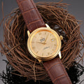 Omega Gold Watch Leather Strap