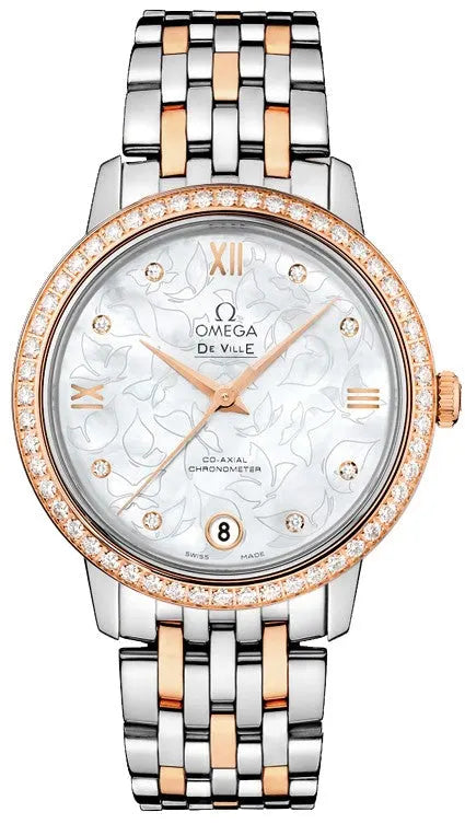 de Omega Diamond Bezel Rose Gold