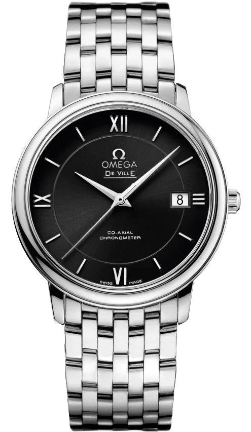 co Omega De Ville Black Dial Steel