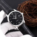 Omega De Ville Black Leather