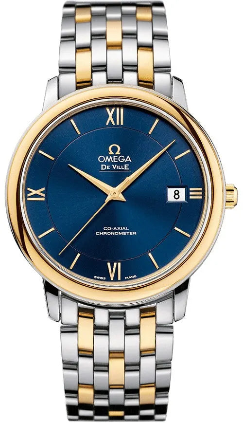 Omega Blue Two-Tone Watch