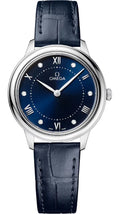 Omega Blue Diamond Leather Ladies Watch