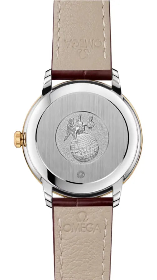 Omega De Ville Gold Champagne Diamond Leather - Hình 2