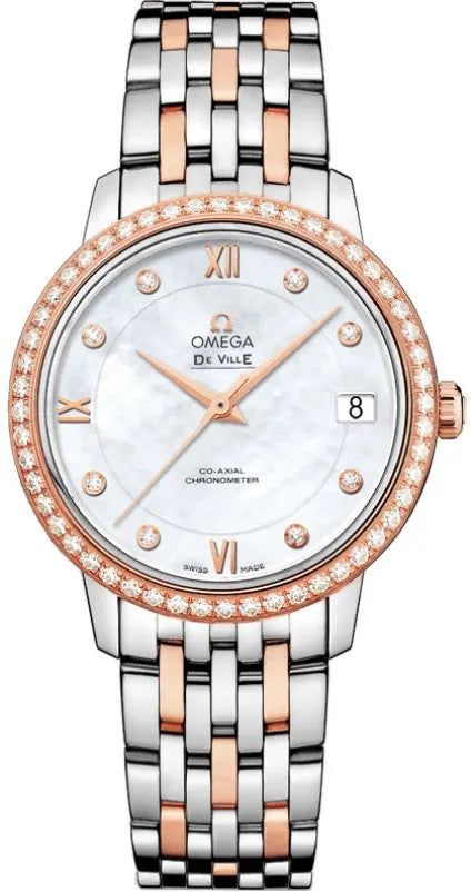 Omega Diamond Bezel Rose Gold de