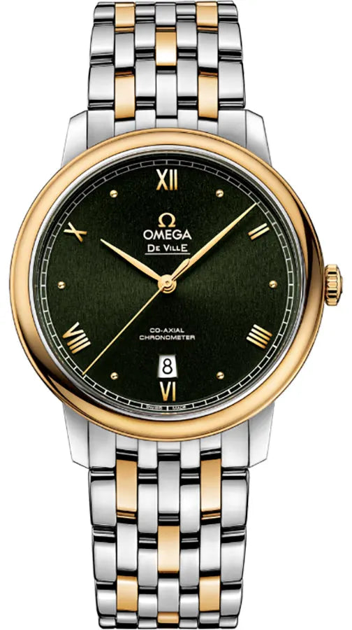 two Omega De Ville Green Dial