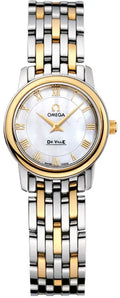 gold Omega De Ville Pearl Dial