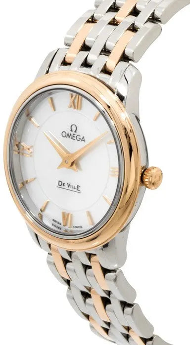 Omega Pearl Rose Gold Watch - Hình 2