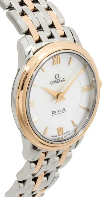 Omega Pearl Rose Gold Watch - Hình 3