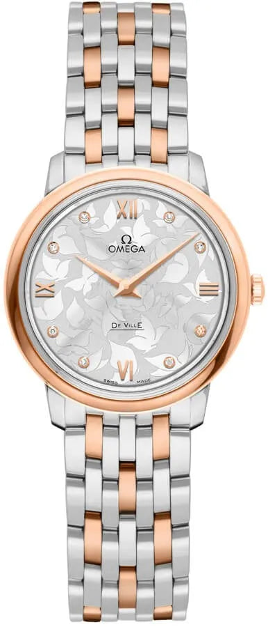Omega Floral Dial Rose Gold