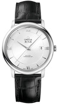 Omega Silver Dial Black Leather de