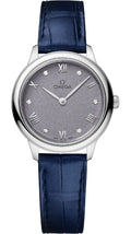 Omega Gray Diamond Leather Watch