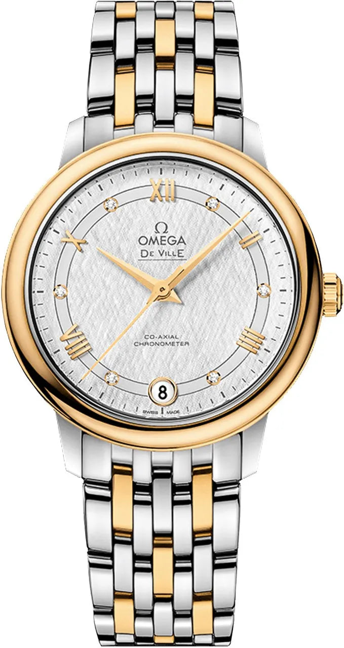 dial Omega De Ville Diamond Silver
