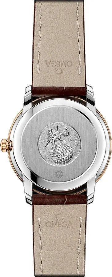de Omega Gold Dial Leather Watch - Hình 2