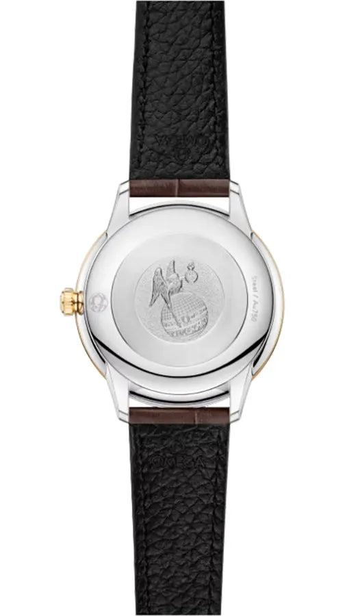 Omega Gold Dial Brown Leather de - Hình 2