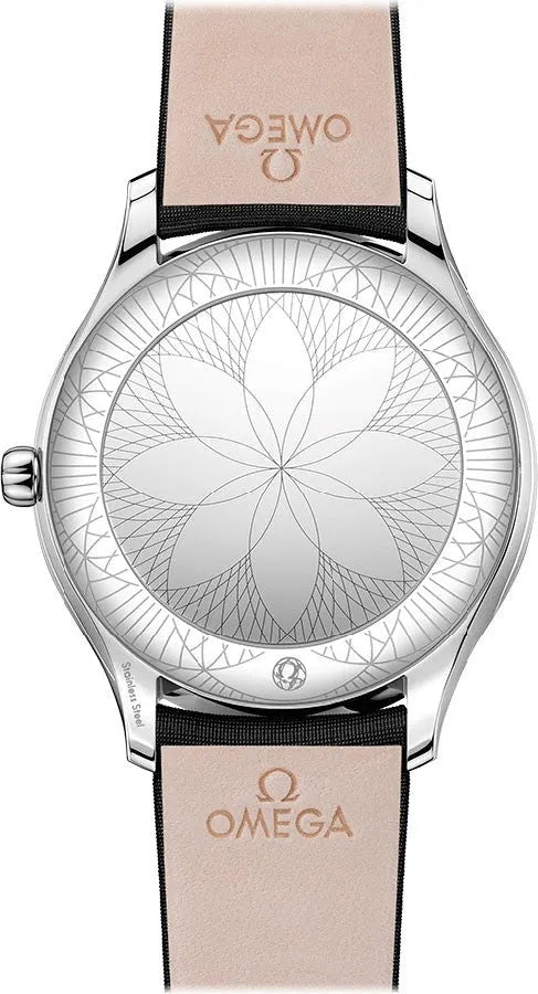 de Omega Diamond Bezel Black Strap - Hình 2