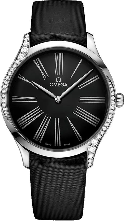 de Omega Diamond Bezel Black Strap
