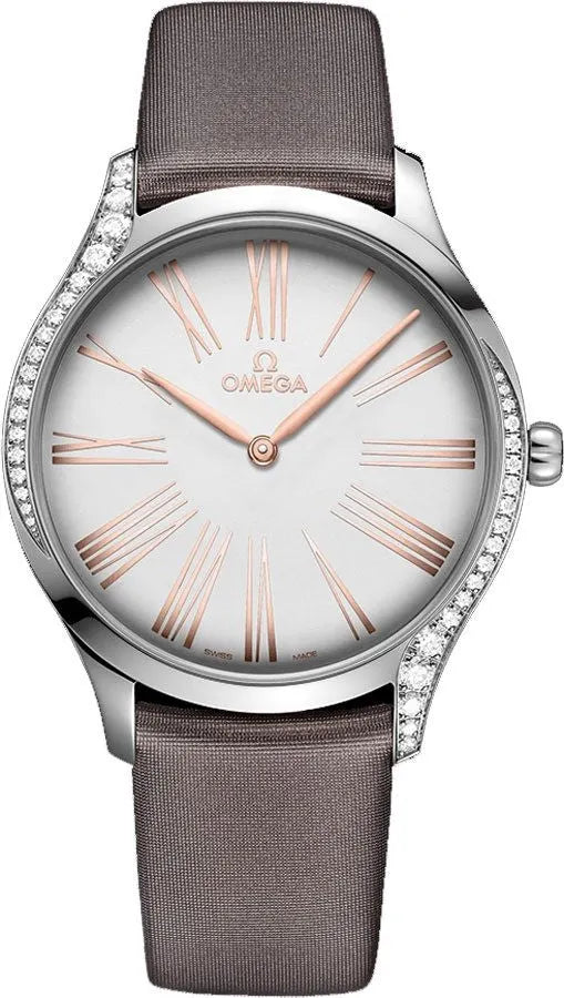 Omega Diamond Bezel Grey Strap