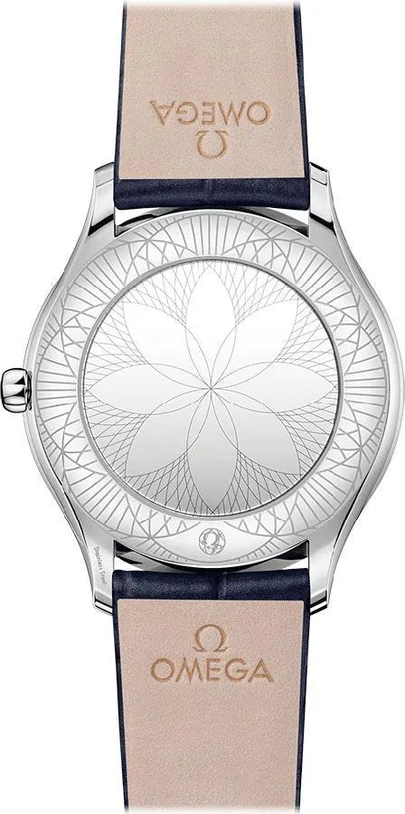 Omega Blue Dial Diamond Watch - Hình 2