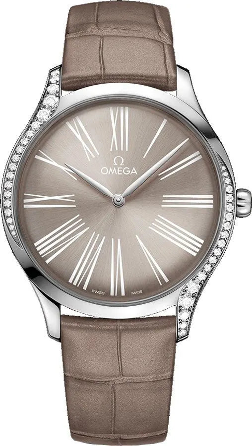 Omega Taupe Diamond Leather