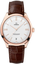Omega Rose Gold Diamond Leather