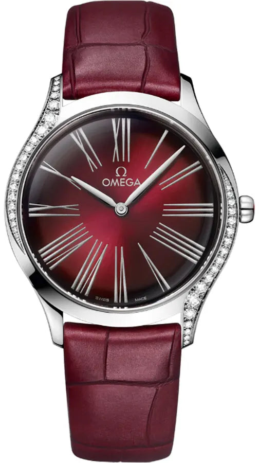 Omega Burgundy Diamond Bezel