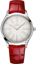 Omega Diamond Red Leather