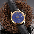 Omega Blue Dial Gold Case