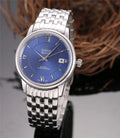 steel Omega De Ville Blue Dial