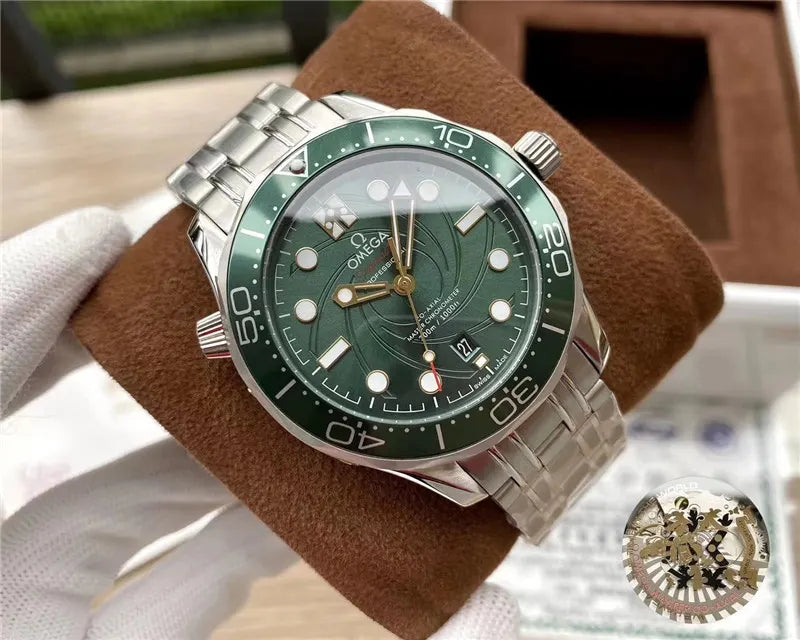 seamaster limited Omega Green Dial Steel - Hình 4