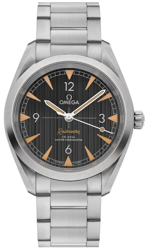 bracelet Omega Railmaster Black Dial Steel