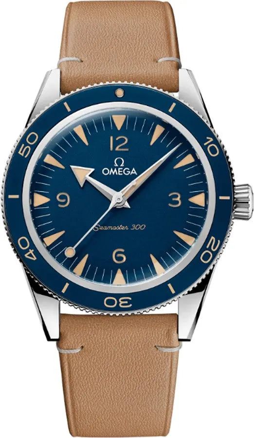 Omega Seamaster 300 Blue Leather
