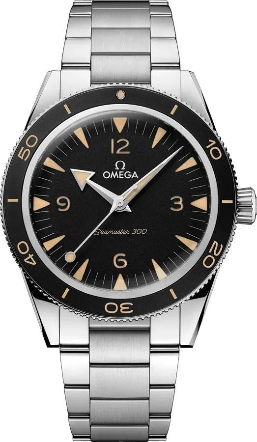 seamaster vintage Omega Black Dial Steel Bracelet