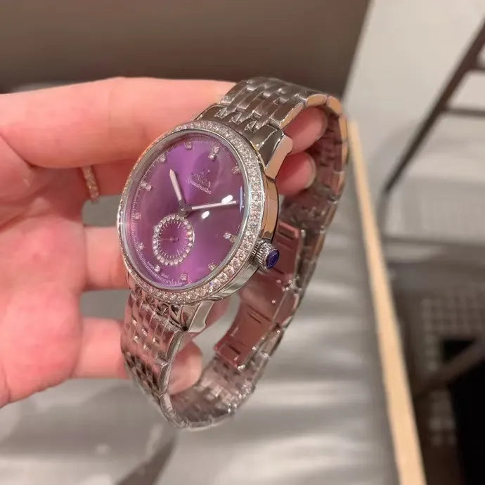 Pink Dial Diamond Watch - Hình 6