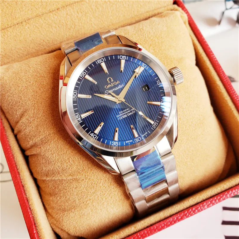 seamaster Omega Blue Dial Steel Watch