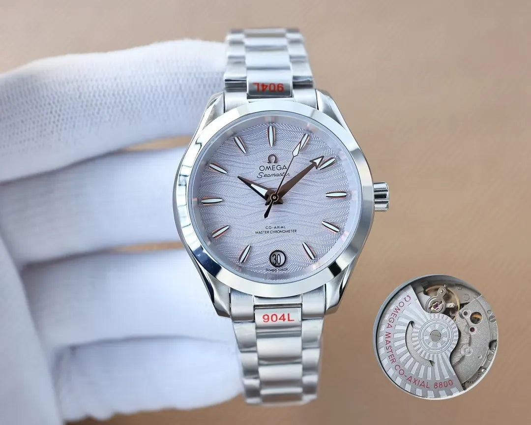 Omega White Wave Steel Bracelet
