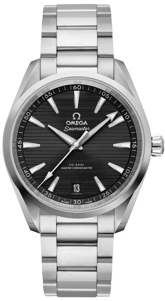 seamaster Omega Black Ribbed Dial Steel