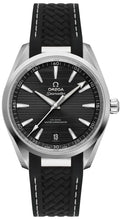 Omega Black Dial Rubber Steel