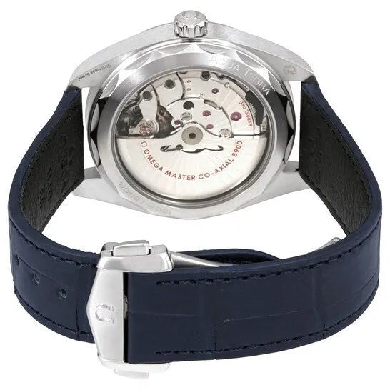 Omega Blue Leather Seamaster - Hình 2