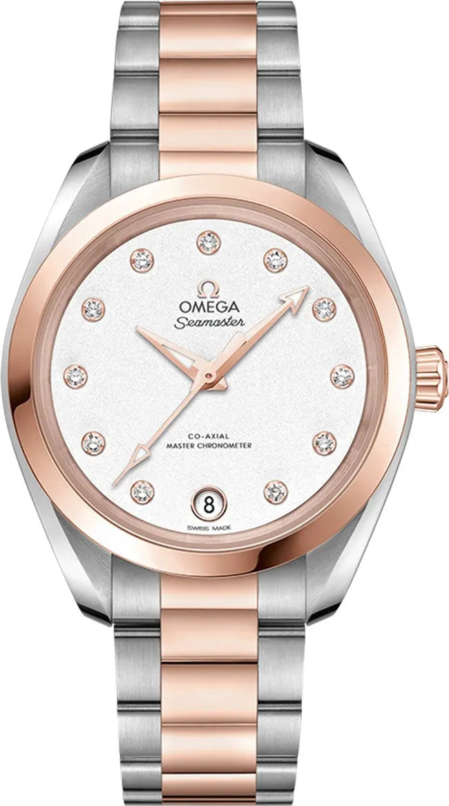 Omega Two-Tone Diamond Silver Dial