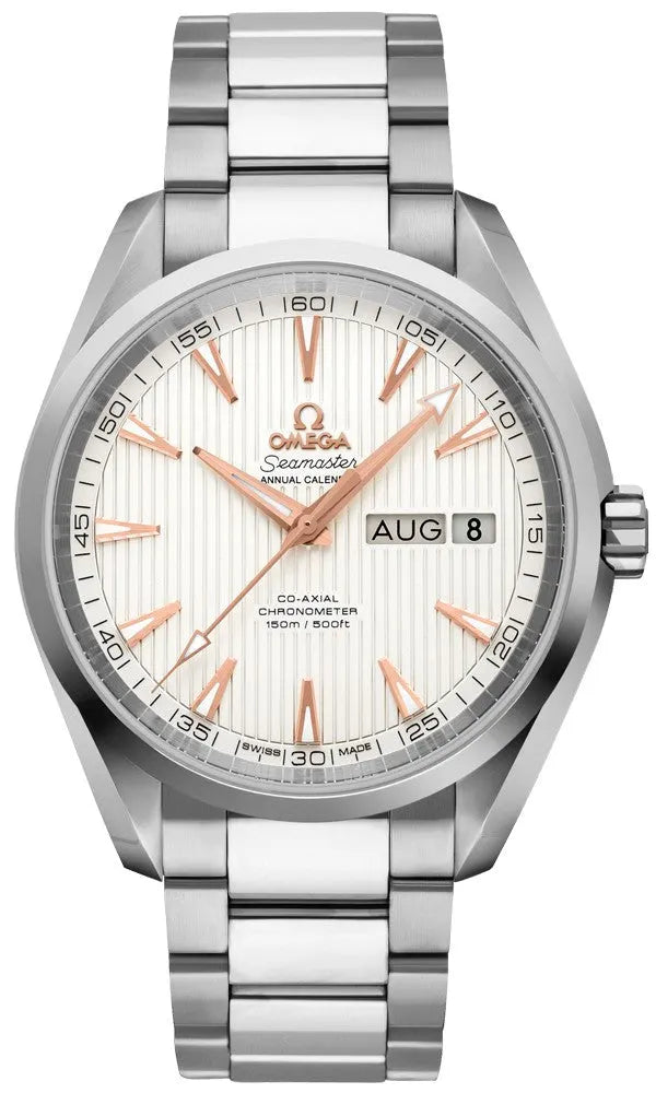 seamaster hands Omega White Dial Rose Gold